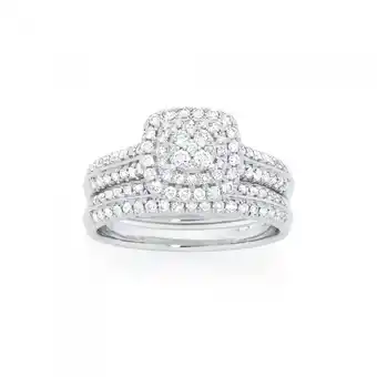 Goldmark 9ct white gold diamond bridal set offer