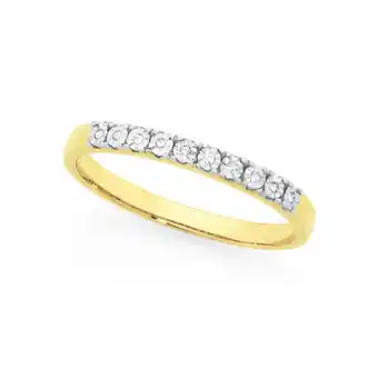 9ct gold diamond band