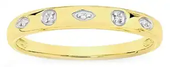 9ct gold diamond band