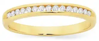 Goldmark 9ct gold diamond channel set band offer