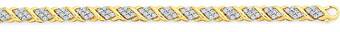 Goldmark 9ct gold diamond cluster fancy link bracelet offer