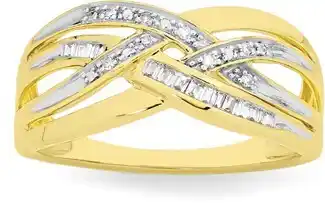9ct gold diamond ring