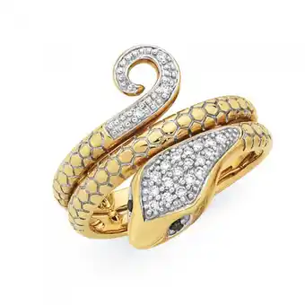 Goldmark 9ct gold diamond snake ring offer