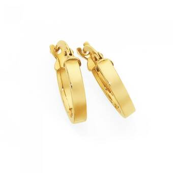Goldmark 9ct gold on sterling silver 2.5x10mm square tube hoop earrings offer