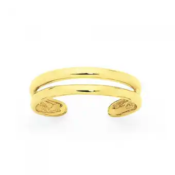 9ct gold double band toe ring