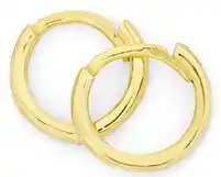 Goldmark 9ct gold 1.5x7mm fine polished huggie earrings offer
