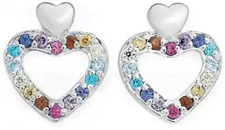 Sterling silver cubic zirconia studs