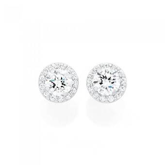 Goldmark Sterling silver cubic zirconia interchangeable stud earrings offer
