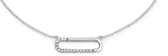 Sterling silver cubic zirconia necklet