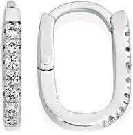 Goldmark Sterling silver cubic zirconia hoop earrings offer