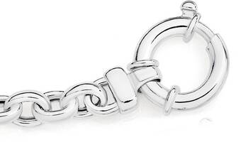 Goldmark Sterling silver 50cm oval belcher with bolt clip necklace offer