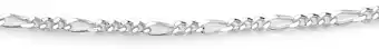 Goldmark Sterling silver 45cm 3+1 figaro chain offer