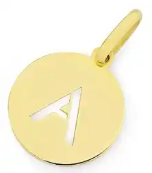 Goldmark 9ct gold initial a sanserif round disc pendant offer