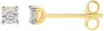 Goldmark 9ct gold diamond miracle set stud earrings offer