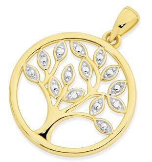 Goldmark 9ct gold diamond tree of life pendant offer