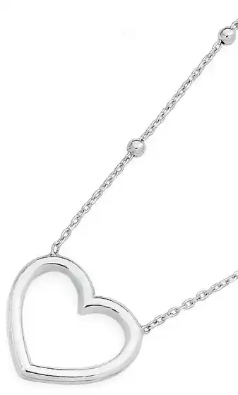 Goldmark Sterling silver plain heart on fine ball chain offer
