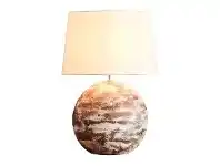 LivingStyles Boule Wooden Ball Table Lamp, Small offer