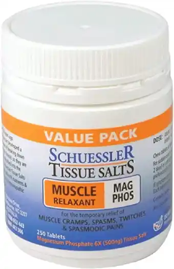 healthylife Schuessler tissue salts mag phos muscle relaxant 250 tablets offer