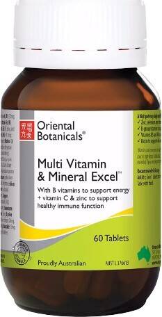 healthylife Oriental botanicals multi vitamin & mineral excel 60 tablets offer