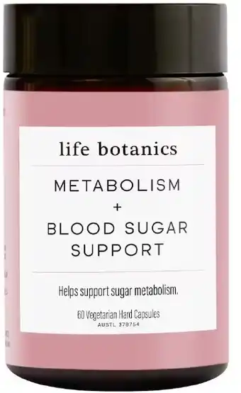healthylife Life botanics blood sugar support + metabolism 60 capsules offer