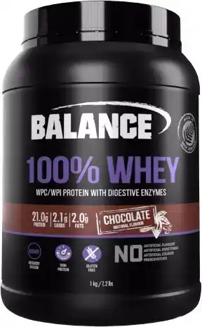 healthylife Balance 100% whey protein powder chocolate 1kg offer