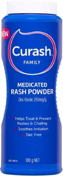Curash family talc free medicated rash powder 100g