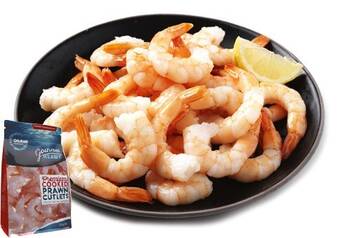 IGA Global seafoods cooked tail on prawn cutlets 500g offer