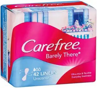 IGA Carefree barely there unscented liners 42 pack offer