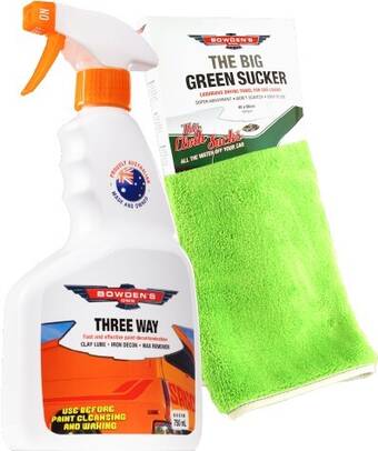 Autobarn Bowden's own three way 750ml & big green sucker offer