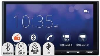Autobarn Sony 6.95” av head unit carplay & android auto & dual usb offer