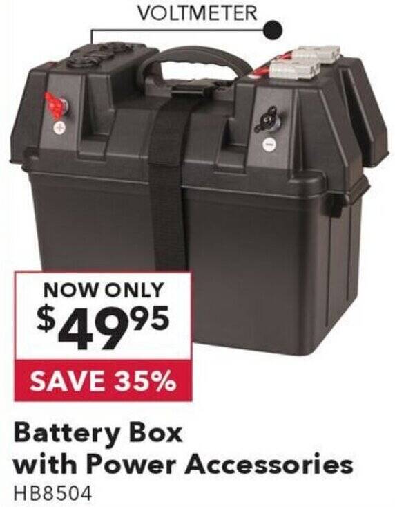 Battery Box with Power Accessories offer at Jaycar Electronics