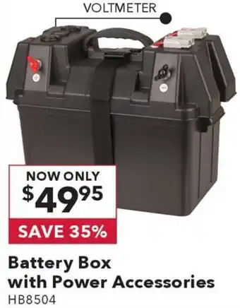 Jaycar Electronics Battery Box with Power Accessories offer