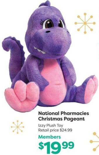 National Pharmacies Izzy Plush Toy offer