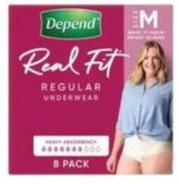 National Pharmacies Depend Real Fit Underwear Female Medium 8 Pack offer