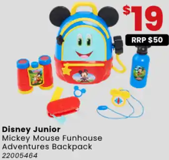 Toymate Disney Junior Mickey Mouse Funhouse Adventures Backpack offer
