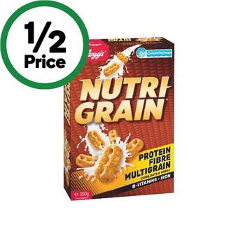 Woolworths Kellogg’s nutri grain 290g offer