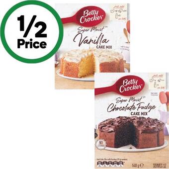 Woolworths Betty crocker baking mixes 400-540g offer