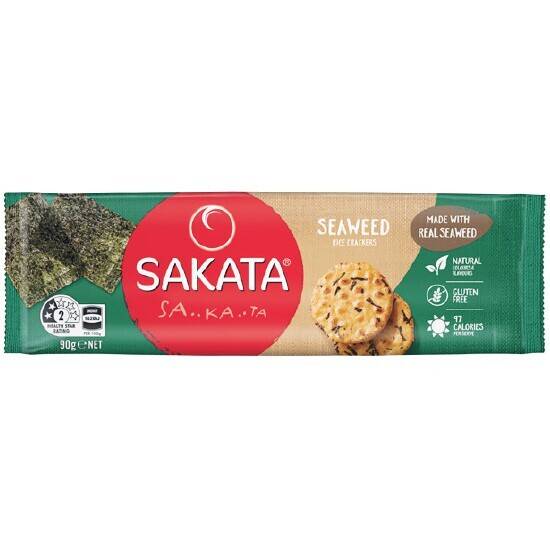Sakata rice crackers 90100g or sakata wholegrain rice crackers 90g