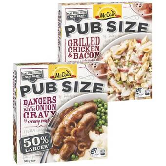 Woolworths Mccain pub size meal 480-500g offer