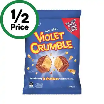 Woolworths Violet crumble bites 150g offer