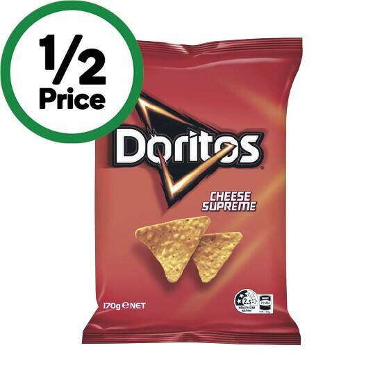 Doritos corn chips 150170g offer at Woolworths