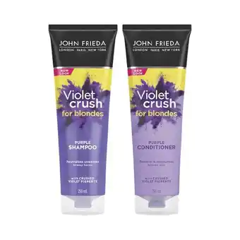 Woolworths John frieda shampoo or conditioner 250ml offer
