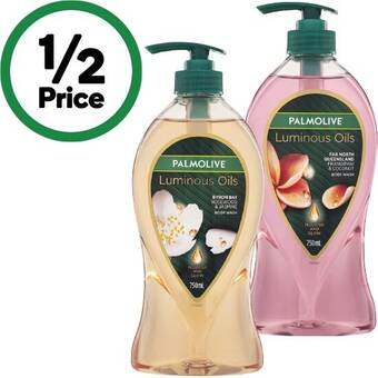 Woolworths Palmolive luminous oils body wash 750ml offer