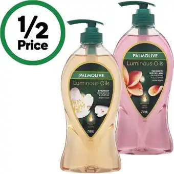 Woolworths Palmolive luminous oils body wash 750ml offer