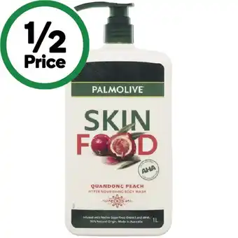 Woolworths Palmolive skin food shower gel 1 litre offer