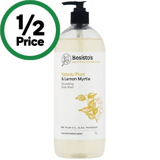Bosisto’s body wash 1 litre offer at Woolworths