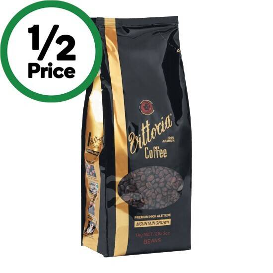 Vittoria mountain grown coffee 1 kg offer at Woolworths