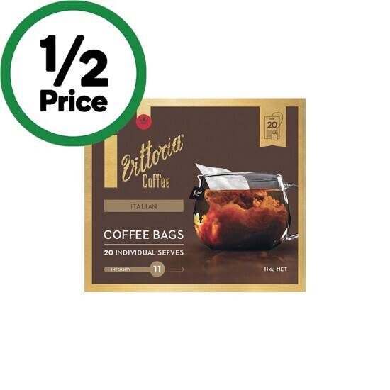Vittoria coffee bags pk 20 offer at Woolworths