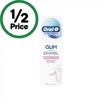 Woolworths Oral-b gum care toothpaste 110g offer
