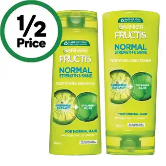 Woolworths Garnier fructis shampoo or conditioner 315ml offer
